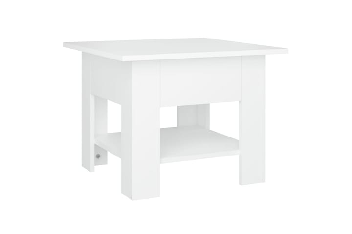 Sohvapöytä valkoinen 55x55x42 cm lastulevy - Valkoinen - Sohvapöytä