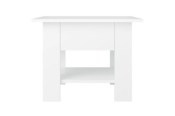Sohvapöytä valkoinen 55x55x42 cm lastulevy - Valkoinen - Sohvapöytä