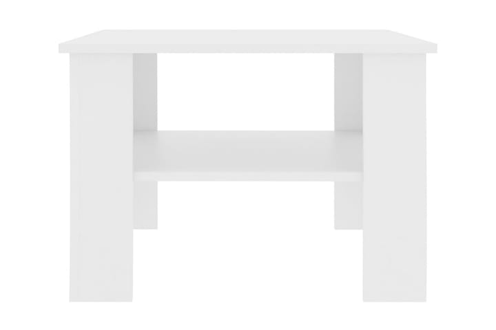 Sohvapöytä valkoinen 60x60x42 cm lastulevy - Valkoinen - Sohvapöytä
