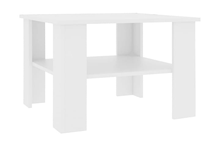 Sohvapöytä valkoinen 60x60x42 cm lastulevy - Valkoinen - Sohvapöytä
