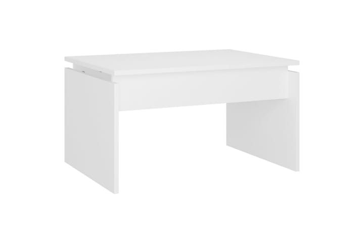 Sohvapöytä valkoinen 68x50x38 cm lastulevy - Valkoinen - Sohvapöytä
