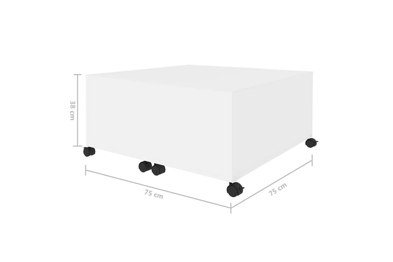 Sohvapöytä valkoinen 75x75x38 cm lastulevy - Huonekalut - Pöytä & ruokailuryhmä - Sohvapöytä