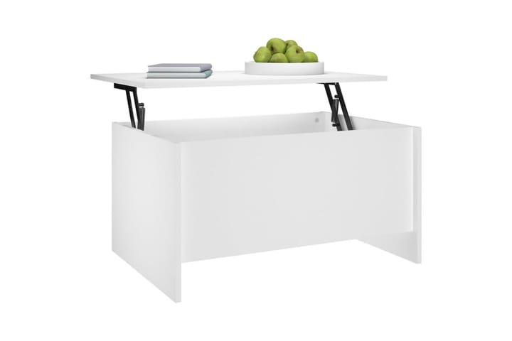 Sohvapöytä valkoinen 80x55,5x41,5 cm tekninen puu - Valkoinen - Sohvapöytä