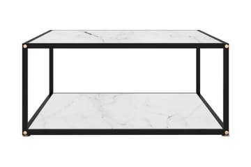 Sohvapöytä valkoinen 80x80x35 cm karkaistu lasi - Valkoinen - Huonekalut - Pöytä & ruokailuryhmä - Sohvapöytä