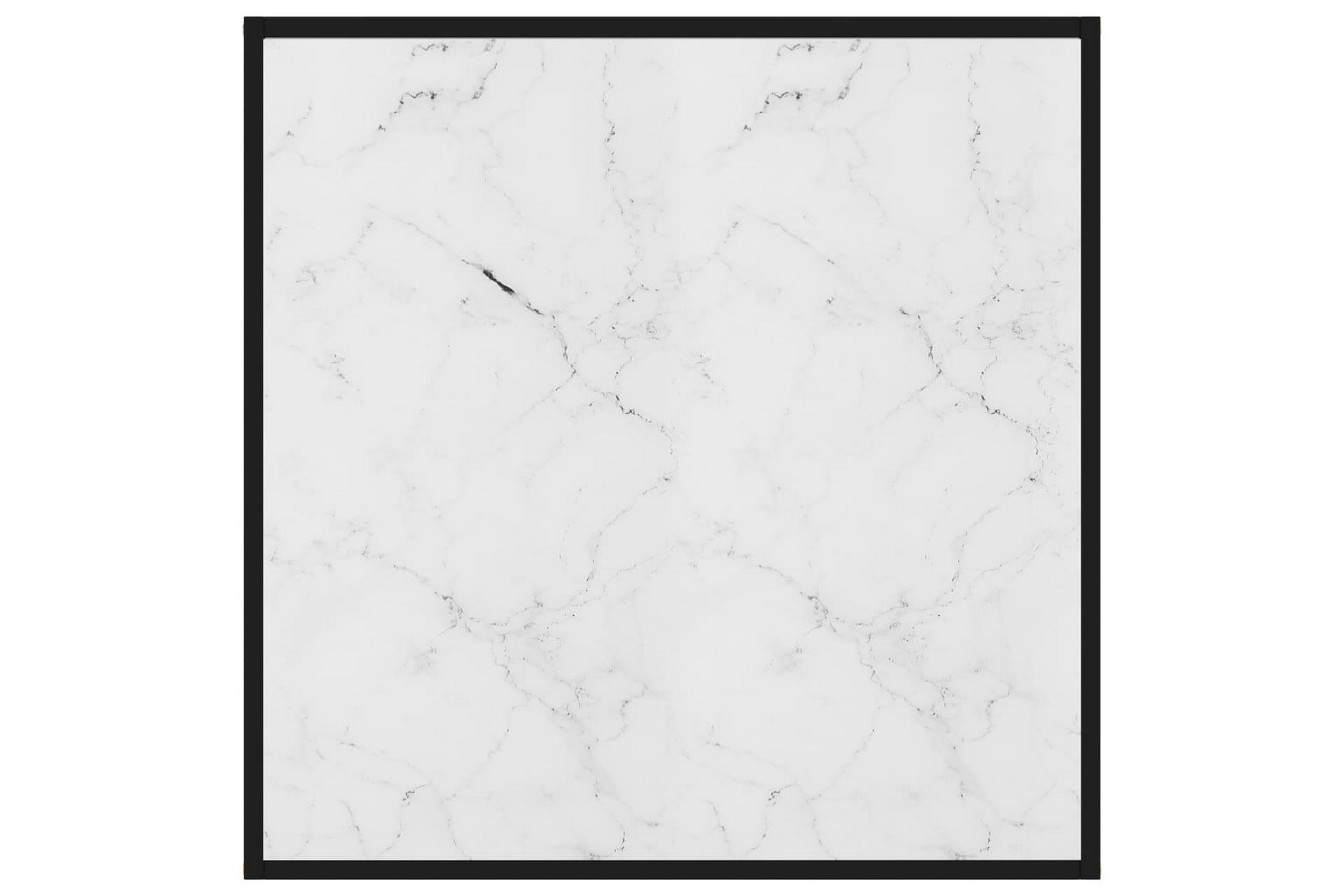Sohvapöytä valkoinen 80x80x35 cm karkaistu lasi - Valkoinen - Huonekalut - Pöytä & ruokailuryhmä - Sohvapöytä