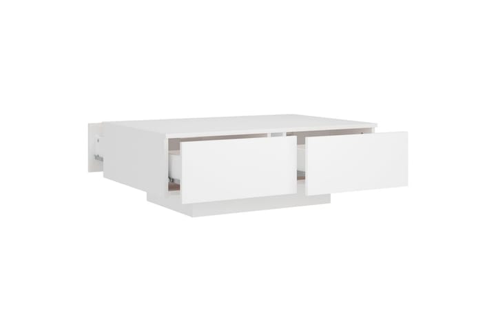 Sohvapöytä valkoinen 90x60x31 cm lastulevy - Sohvapöytä