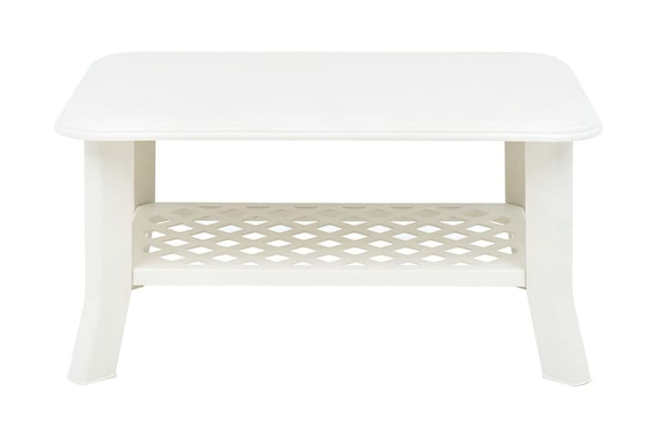 Sohvapöytä valkoinen 90x60x46 cm muovi - Valkoinen - Sohvapöytä