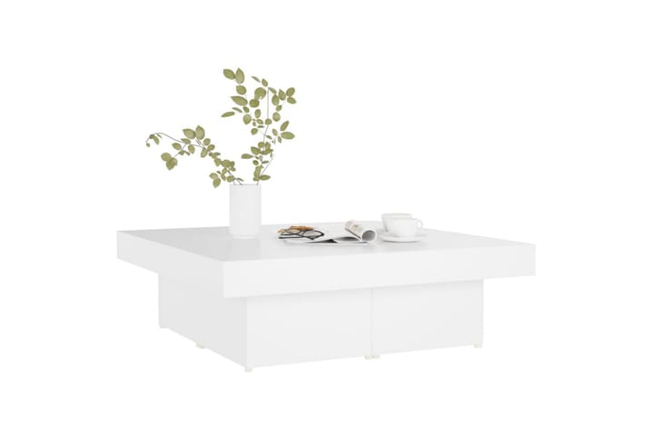 Sohvapöytä valkoinen 90x90x28 cm lastulevy - Sohvapöytä