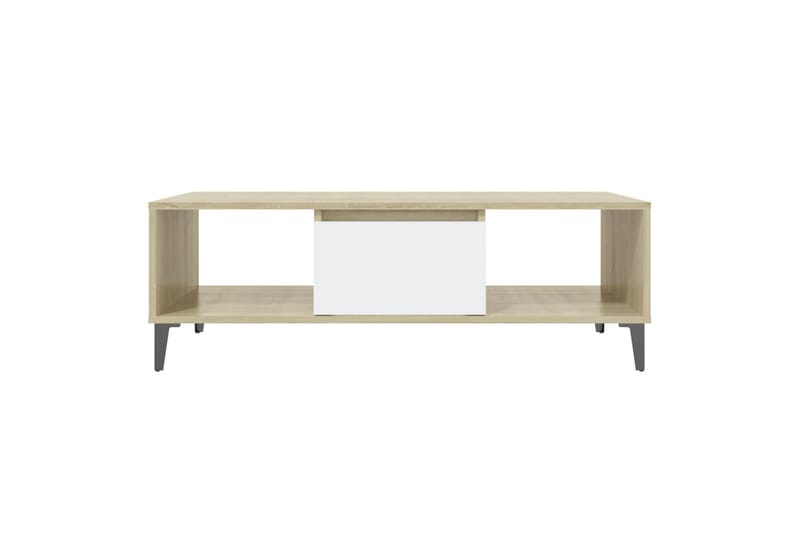 Sohvapöytä valkoinen ja Sonoma-tammi 103,5x60x35 cm - Beige - Huonekalut - Pöytä & ruokailuryhmä - Sohvapöytä