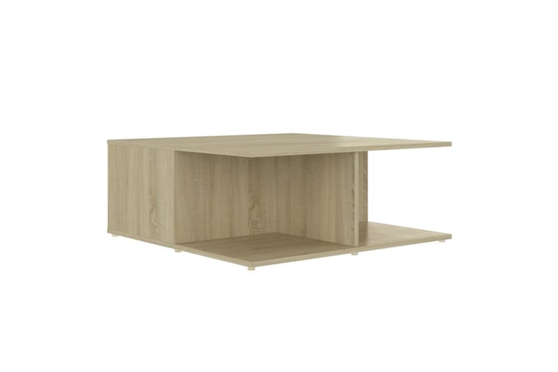 Sohvapöytä valkoinen ja Sonoma-tammi 80x80x31 cm lastulevy - Huonekalut - Pöytä & ruokailuryhmä - Sohvapöytä