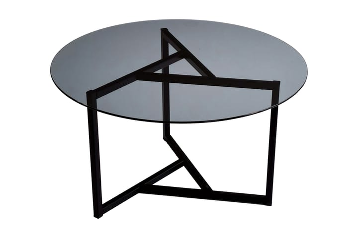Sohvapöytä Vallsbo 75 cm Pyöreä X-jalat - Harmaa - Sohvapöytä