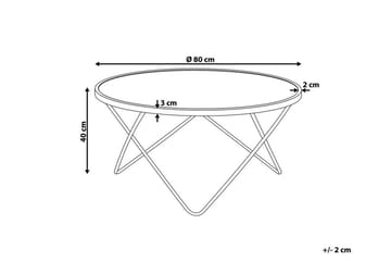 Sohvapöytä Vanlaarhoven 80 cm Pyöreä - Valkoinen - Huonekalut - Pöytä & ruokailuryhmä - Sohvapöytä