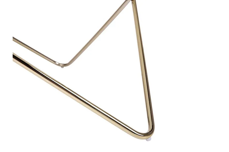 Sohvapöytä Vanlaarhoven 80 cm Pyöreä Marmorikuvio - Lasi/Valkoinen/Kulta - Huonekalut - Pöytä & ruokailuryhmä - Sohvapöytä