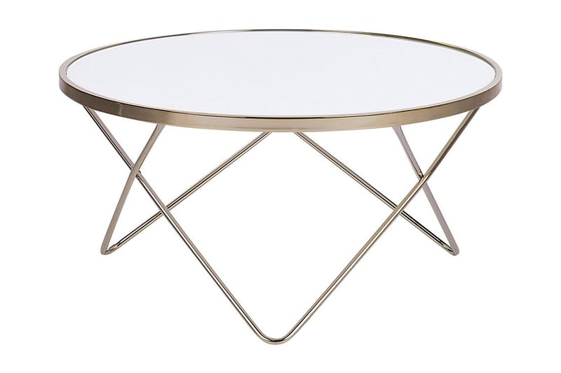 Sohvapöytä Vanlaarhoven 80 cm Pyöreä, Valkoinen