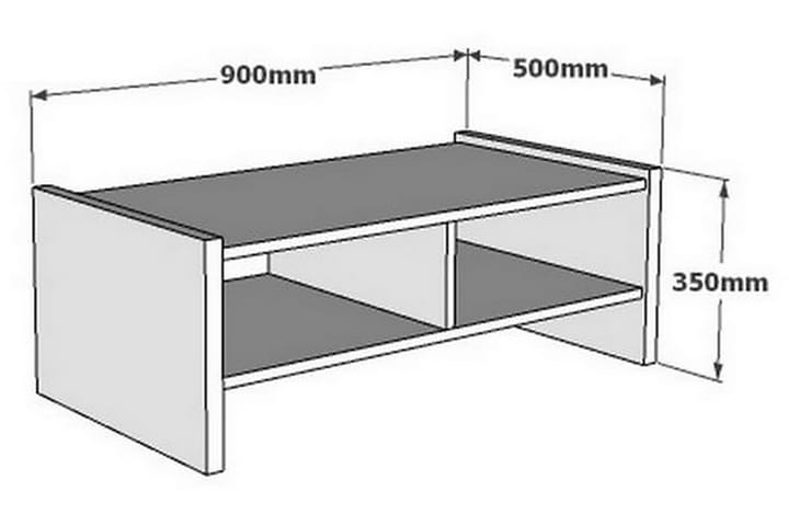 Sohvapöytä Vernus 90 cm Säilytyksellä Hyllyt - Valkoinen - Sohvapöytä