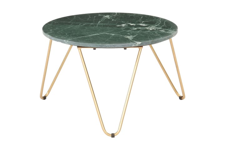 Sohvapöytä vihreä 65x65x42 cm aito kivi marmorikuviolla - Sohvapöytä