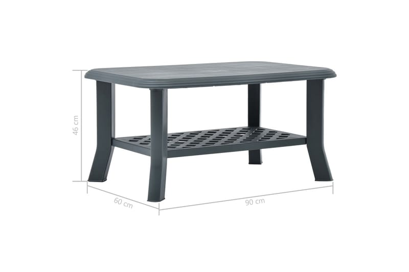 Sohvapöytä vihreä 90x60x46 cm muovi - Vihreä - Huonekalut - Pöytä & ruokailuryhmä - Sohvapöytä