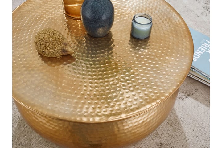 Sohvapöytä Vivie 60 cm Pyöreä - Kulta - Sohvapöytä