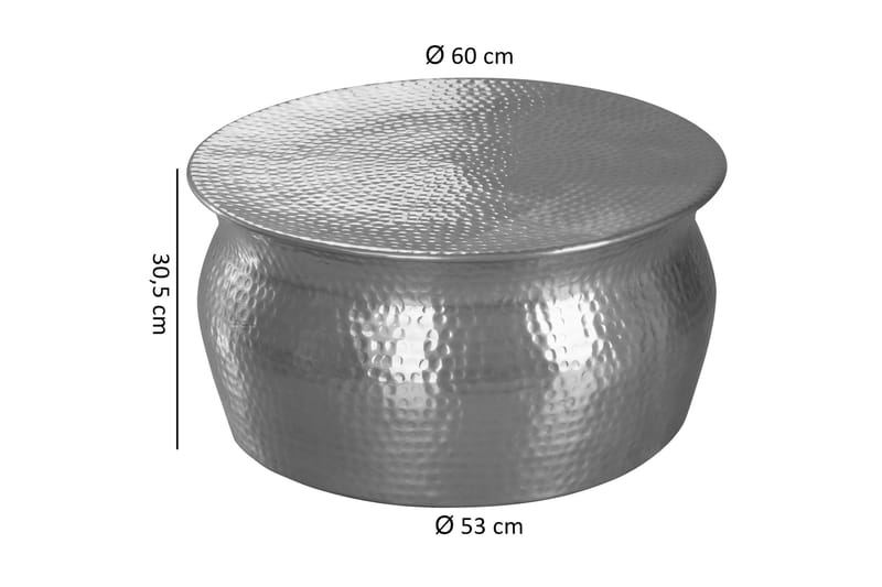 Sohvapöytä Vivie 60 cm Pyöreä - Hopea - Huonekalut - Pöytä & ruokailuryhmä - Sohvapöytä