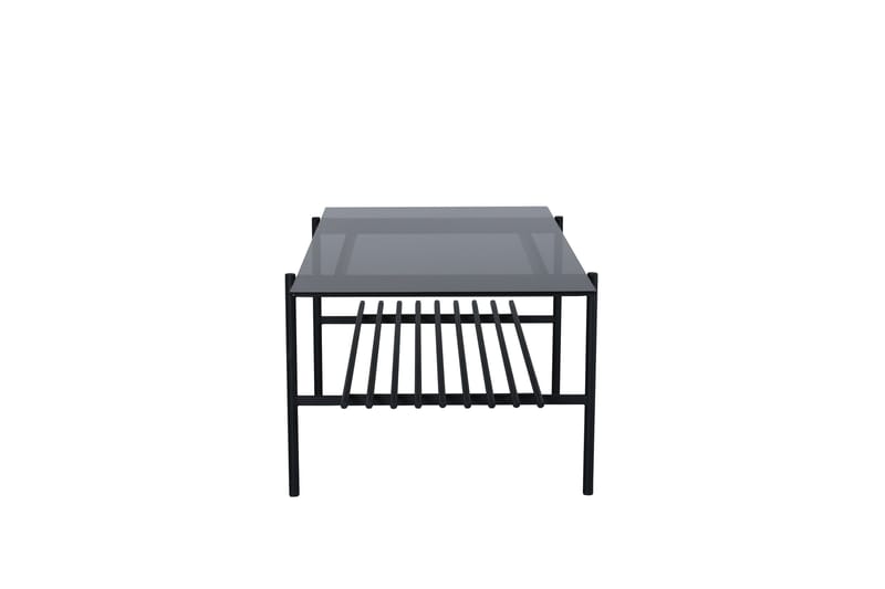 Sohvapöytä Von Staf 120 cm Lasi - Lasi/Musta - Huonekalut - Pöytä & ruokailuryhmä - Sohvapöytä