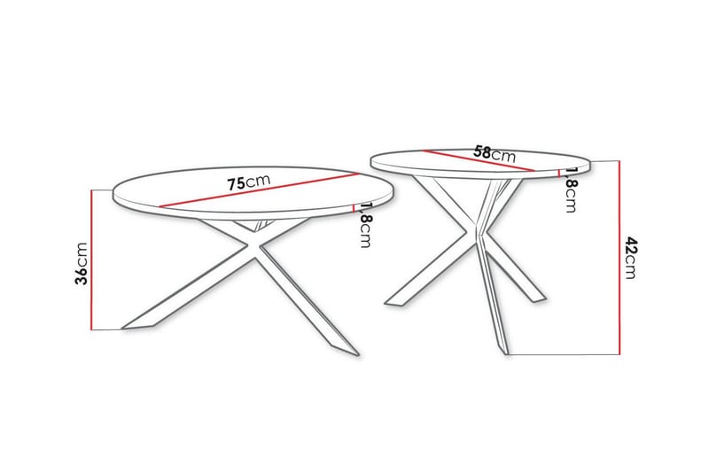 Sohvapöytä Wardner - Musta - Huonekalut - Pöytä & ruokailuryhmä - Sohvapöytä