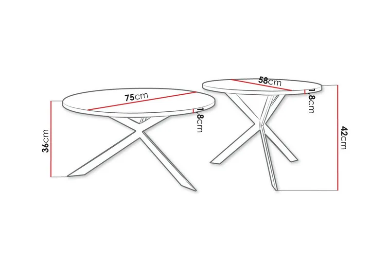 Sohvapöytä Wardner - Musta - Huonekalut - Pöytä & ruokailuryhmä - Sohvapöytä