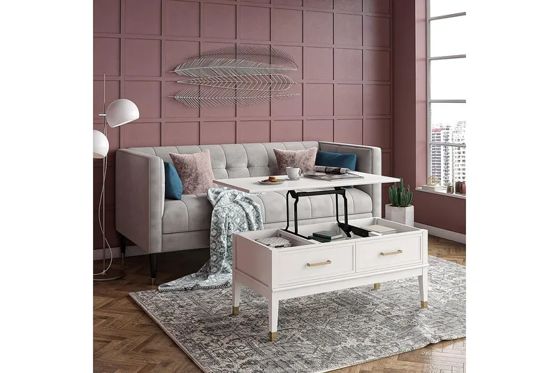 Sohvapöytä Westerleigh 106 cm Korkeussäätö säilytys Laatikko - CosmoLiving - Huonekalut - Pöytä & ruokailuryhmä - Sohvapöytä