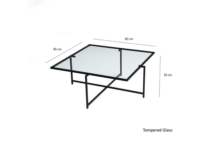 Sohvapöytä Wifst 85x35x85 cm - Musta - Sohvapöytä