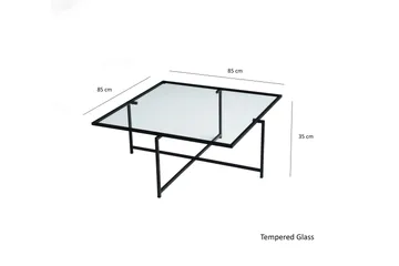 Sohvapöytä Wifst 85x35x85 cm - Musta - Huonekalut - Pöytä & ruokailuryhmä - Sohvapöytä