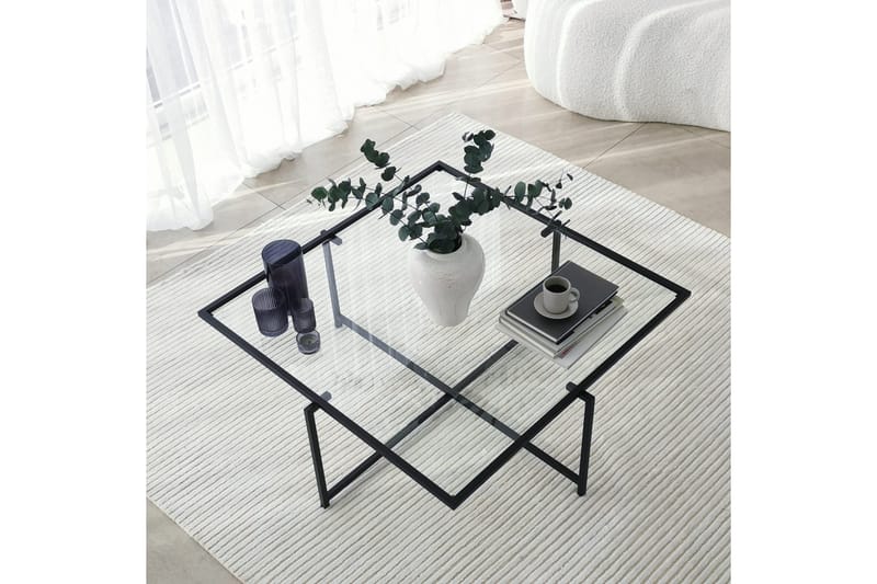 Sohvapöytä Wifst 85x35x85 cm - Musta - Huonekalut - Pöytä & ruokailuryhmä - Sohvapöytä