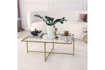 Sohvapöytä Wifst 94x35x94 cm - Kulta - Huonekalut - Pöytä & ruokailuryhmä - Sohvapöytä