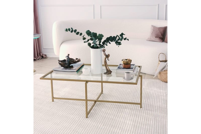 Sohvapöytä Wifst 94x35x94 cm - Kulta - Huonekalut - Pöytä & ruokailuryhmä - Sohvapöytä