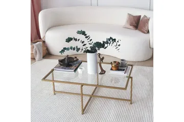 Sohvapöytä Wifst 94x35x94 cm - Kulta - Huonekalut - Pöytä & ruokailuryhmä - Sohvapöytä