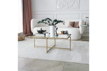Sohvapöytä Wifst 94x35x94 cm - Kulta - Huonekalut - Pöytä & ruokailuryhmä - Sohvapöytä