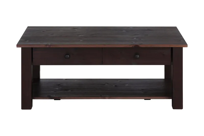 Sohvapöytä Yamina 100 cm Säilytyksellä 2 laatikkoa+Hylly, Musta