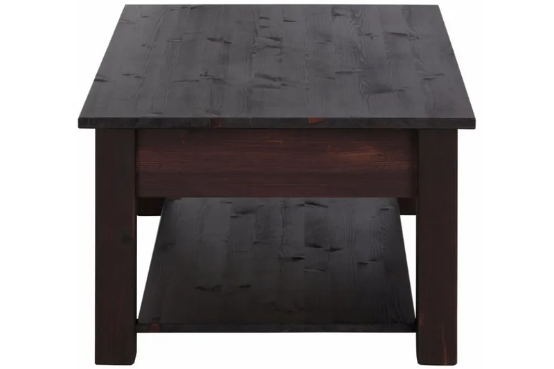 Sohvapöytä Yamina 100 cm Säilytyksellä 2 laatikkoa+Hylly - Musta - Huonekalut - Pöytä & ruokailuryhmä - Sohvapöytä