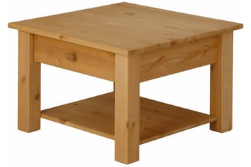 Sohvapöytä Yamina 60 cm Säilytyksellä Laatikko+Hylly - Ruskea - Huonekalut - Pöytä & ruokailuryhmä - Sohvapöytä - Sohvapöytä säilytystilalla