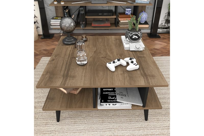 Sohvapöytä Zakkum 89x44x89 cm - Ruskea - Huonekalut - Pöytä & ruokailuryhmä - Sohvapöytä