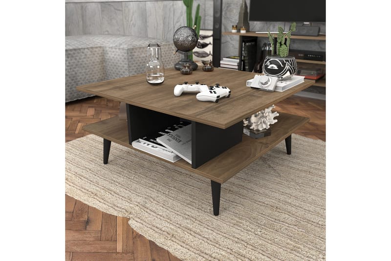 Sohvapöytä Zakkum 89x44x89 cm - Ruskea - Huonekalut - Pöytä & ruokailuryhmä - Sohvapöytä