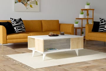 Sohvapöytä Zimona 90x39,5x90 cm - Valkoinen - Huonekalut - Pöytä & ruokailuryhmä - Sohvapöytä