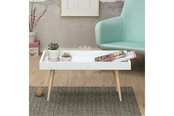 Sohvapöytä Zonata 80 cm - Valkoinen/Luonnonväri - Huonekalut - Pöytä & ruokailuryhmä - Sohvapöytä