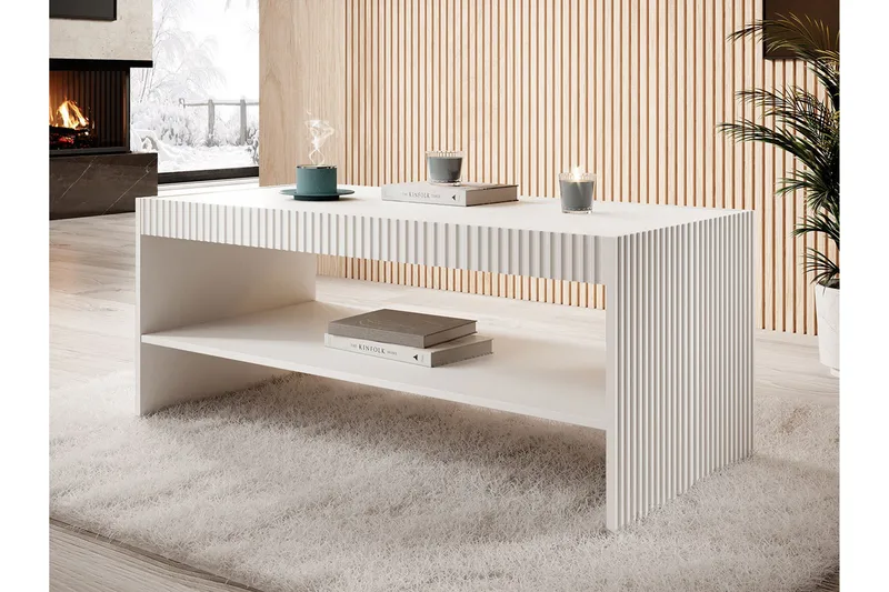 Sohvapöytä Pafolo Suorakulmainen Valkoinen - Huonekalut - Pöytä & ruokailuryhmä - Sohvapöytä