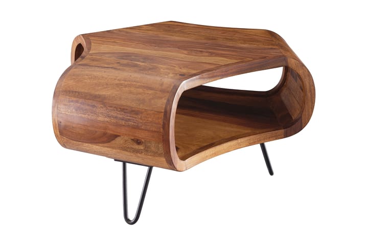 Sohvapöytä Proffer 55 cm - Puu/Luonnonväri - Sohvapöytä säilytystilalla - Sohvapöytä - Peilipöytä - Säädettävä sohvapöytä - Kokoontaitettavat pöydät - Marmoripöydät - Sohvapöytä renkailla