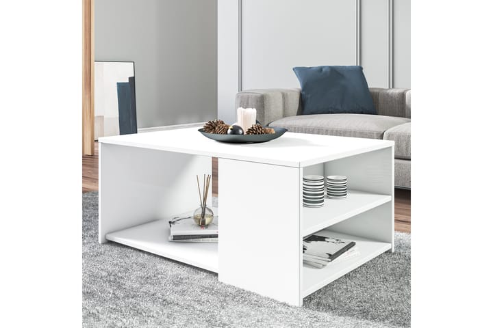 Sohvapöytä Puento 90 cm - Valkoinen - Sohvapöytä