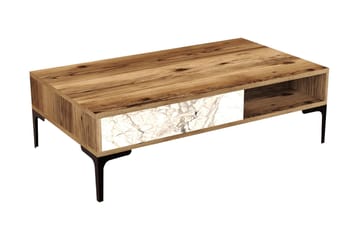 Sohvapöytä Pikach 105x32,6x105 cm - Ruskea - Huonekalut - Pöytä & ruokailuryhmä - Sohvapöytä