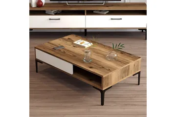 Sohvapöytä Pikach 105x32,6x105 cm - Ruskea - Huonekalut - Pöytä & ruokailuryhmä - Sohvapöytä
