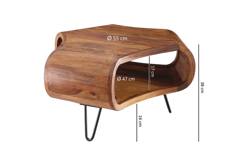 Sohvapöytä Proffer 55 cm - Puu/Luonnonväri - Huonekalut - Pöytä & ruokailuryhmä - Sohvapöytä