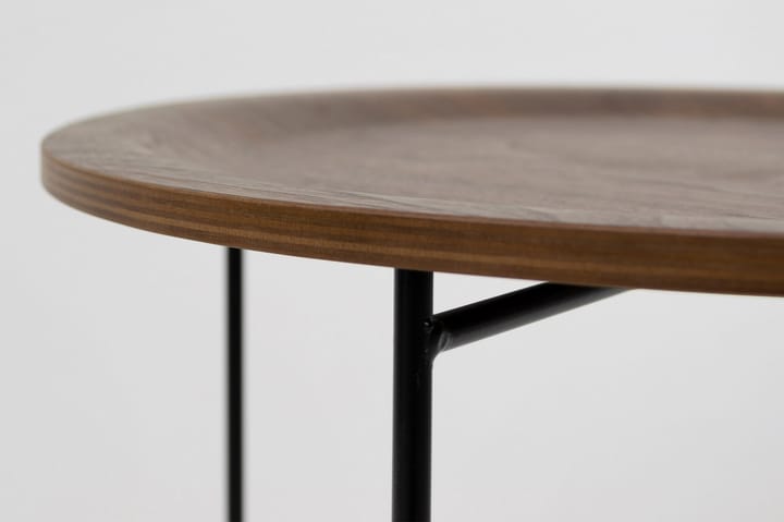 Sohvapöytä Pinalia 45 cm Pyöreä - Pähkinä/Musta - Sohvapöytä