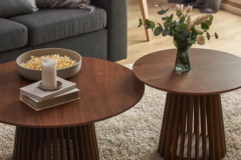 Sohvapöytä Pyöreä 86 cm - Ruskea - Huonekalut - Pöytä & ruokailuryhmä - Sohvapöytä