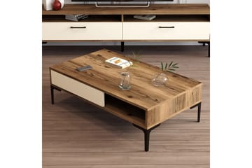 Sohvapöytä Pikach 105x32,6x105 cm - Ruskea - Huonekalut - Pöytä & ruokailuryhmä - Sohvapöytä